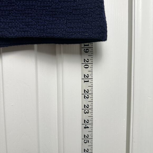 St John Mini Knit Wool Blend Blue Navy Straight Skirt Pencil Size 6 Zip $495 - Picture 4 of 8